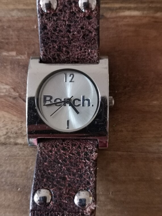 Vintage Bench Silver Colour Square Dial Ladies Watch Brown Etsy