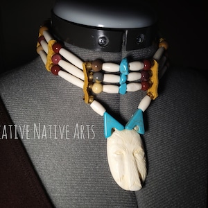 Indigenous made wolf choker