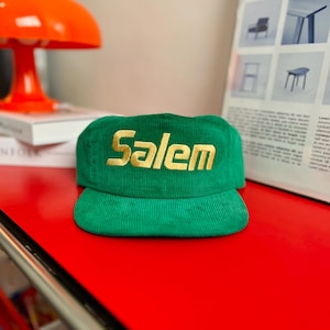 Vintage Salem sigaretten corduroy petten/mutsen uit de jaren 80/90, authentiek | Gewassen en opnieuw gevormd, klaar om te dragen