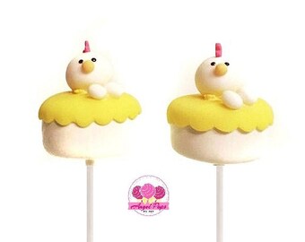 Chick cake pops