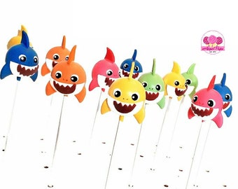 Shark Cake Pops Etsy Shark Cake Pops Etsy