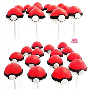 Pokeball cake pops