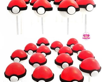 Pokeball cake pops