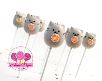 Pusheen cake pops