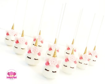 Unicorn cake pops