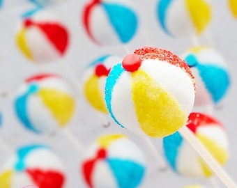 Beach Ball cake pops