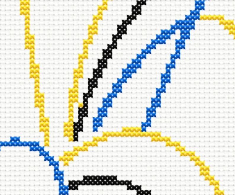 Abstract Chicken Cross Stitch Sewing Embroidery Pattern DMC X-stitch ...