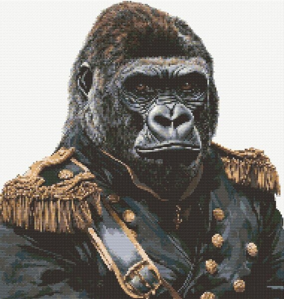 gorilla様オーダー Gorilla Cross Stitch Pattern Sewing Embroidery DMC Animal Artwork