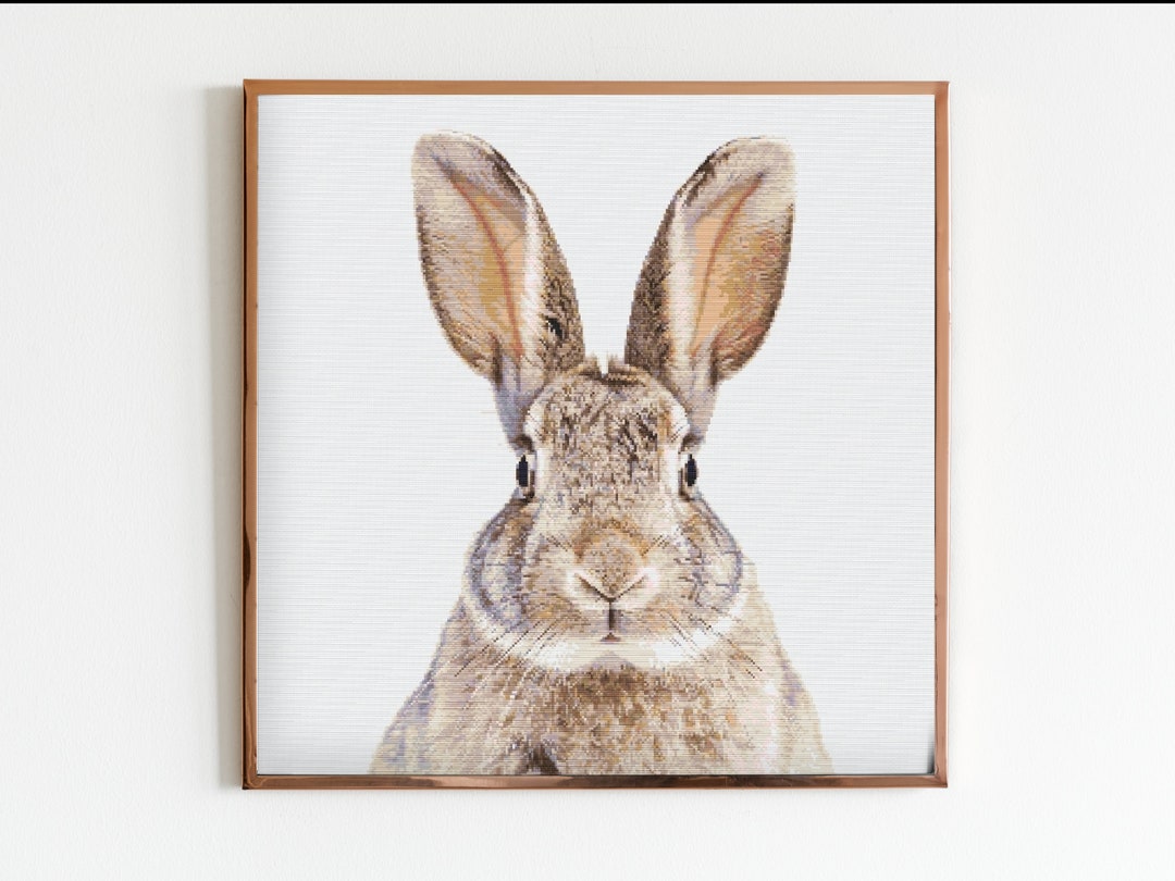 Bunny Rabbit Cross Stitch Sewing Embroidery Pattern Woodland Spring ...