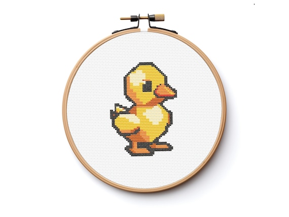 かわいいアヒルの子クロスステッチ縫製刺繍パターンインスタントDMC