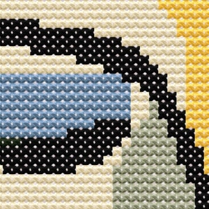 Abstract Face Cross Stitch Sewing Embroidery Pattern DMC X-stitch ...