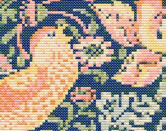 ウィリアムモリス いちご泥棒 クロスステッチ 裁縫 モダン刺繍パターン