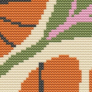 Flower Retro Cross Stitch Sewing Embroidery Pattern Instant DMC X ...
