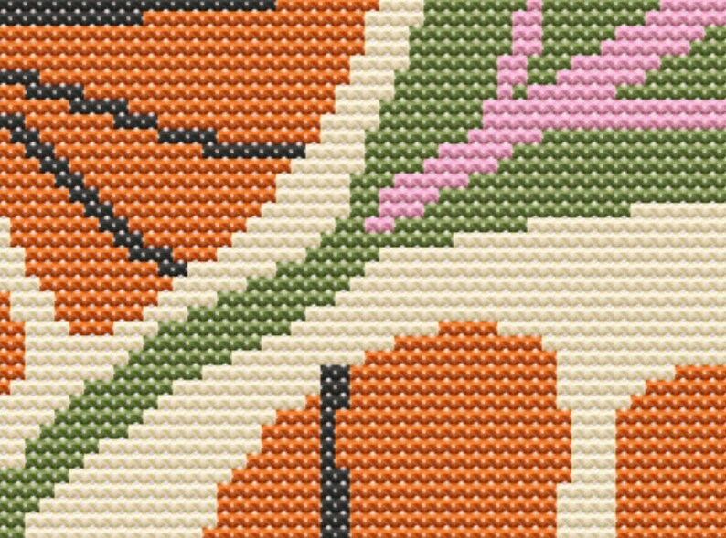 Flower Retro Cross Stitch Sewing Embroidery Pattern Instant DMC X ...
