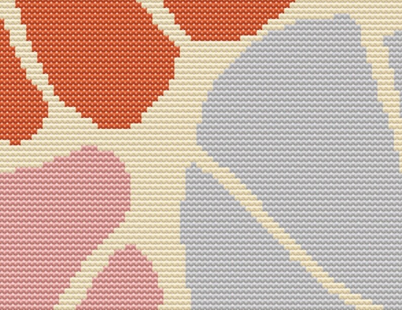 Retro Modern Floral Cross Stitch Sewing Embroidery Pattern Instant DMC ...