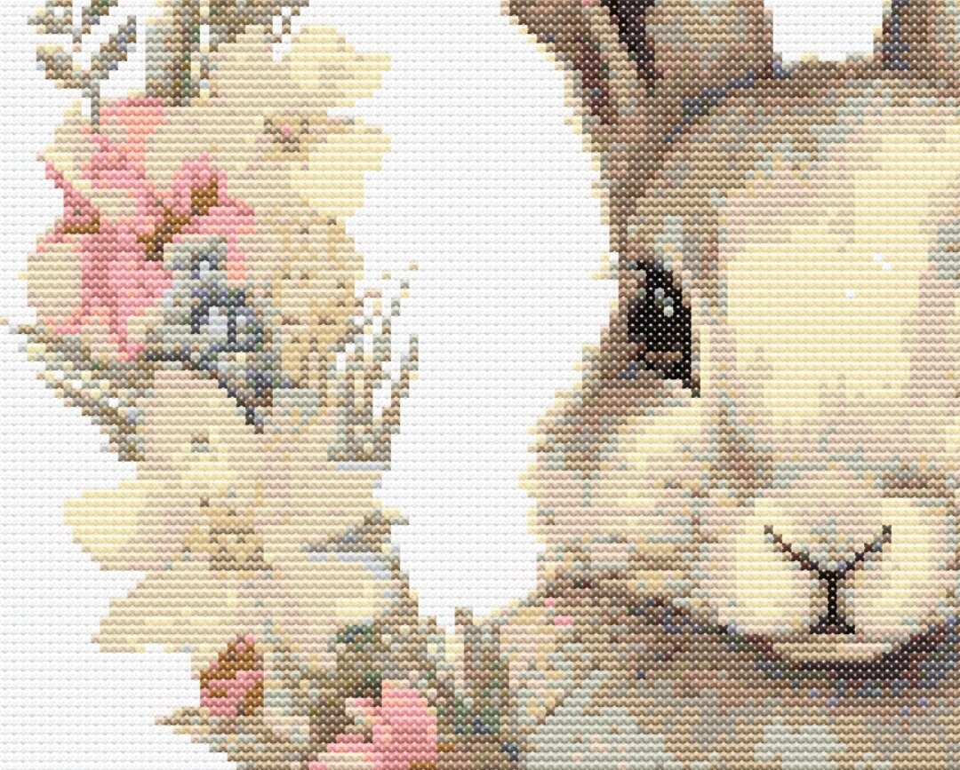 Bunny Rabbit Cross Stitch Sewing Embroidery Pattern Woodland Spring ...