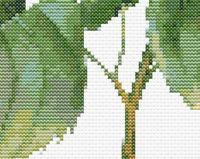 Blue Hydrangea Botanical Cross Stitch Sewing Modern Embroidery Pattern Instant DMC Download Bunch of Flowers Beginner Garden Plants Botanist image 3