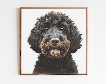 Labradoodle Dog Cross Stitch Pattern Sewing Embroidery DMC Wildlife Animal Nursery Artwork Scandi Doggo Minimal Dog Pet Gift