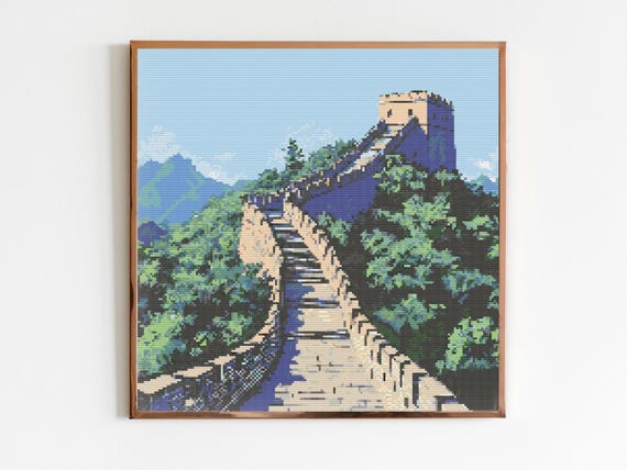 万里の長城 クロスステッチ 縫製 刺繍 パターン インスタント DMC