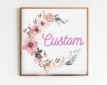 Custom Personalised Portrait Cross Stitch Sewing Embroidery Pattern DMC Download Ideal for Anniversary Gift, Wedding Gift, Valentine&#39;s Gift