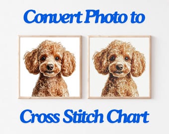 Custom Personalised Portrait Cross Stitch Sewing Embroidery Pattern Convert Image Ideal for Anniversary Gift Wedding Gift Valentine&#39;s Gift