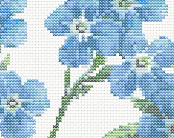 Needlepoint Kreuzstich-Set Für Erwachsene – Berge, Fluss, Blumen, 36x36 Cm, Inkl. Garn & Nadel