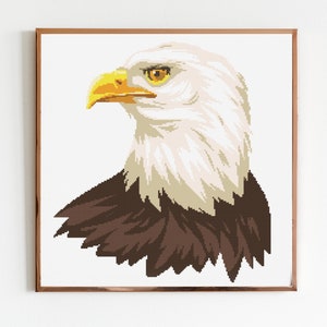 Weißkopfseeadler Flagge Kreuzstich Nähen Modernes Stickmuster Klassische Kunst Handarbeit Cottagecore 4