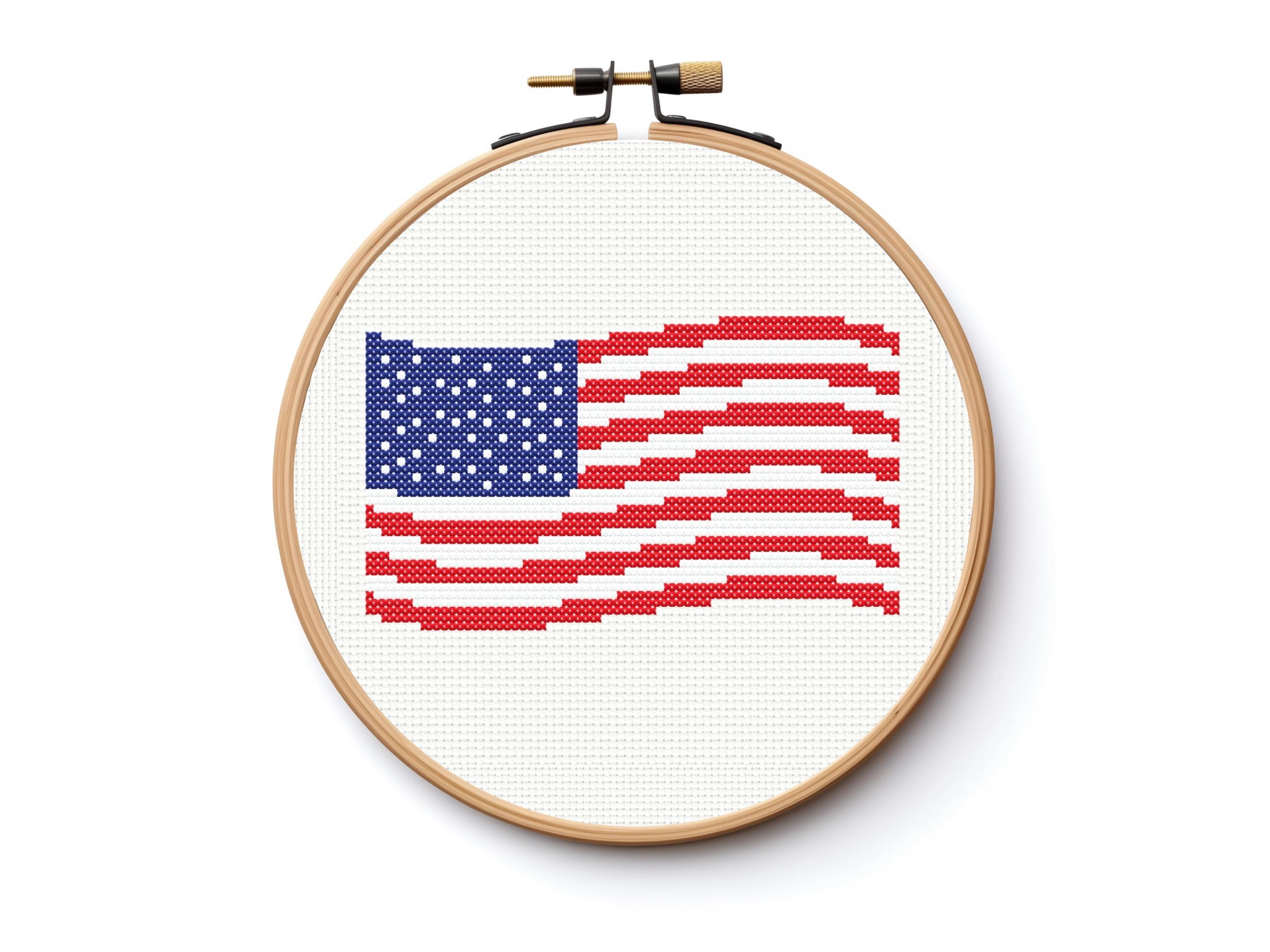 アメリカ国旗クロスステッチ刺繍パターンクラシックアート針仕事刺繍 