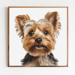 Yorkshire Terrier Dog Cross Stitch Pattern Sewing Embroidery DMC Wildlife Africa Animal Nursery Artwork Scandi Doggo Minimal Dog Pet Gift