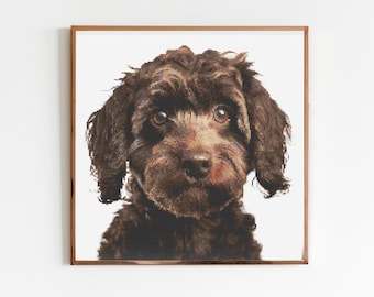 Cockerpoo A Dog Cross Stitch Pattern Sewing Embroidery DMC Wildlife Africa Australia Nursery Artwork Scandi Doggo Minimal Dog Pet Gift