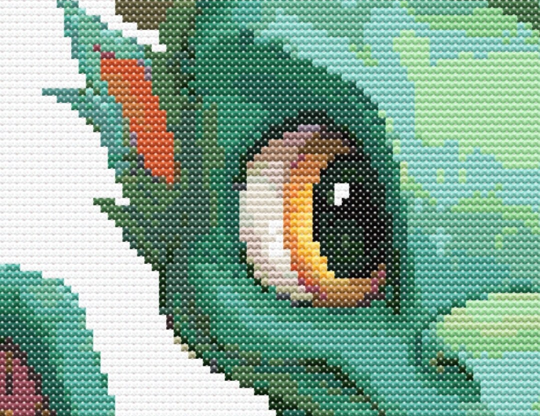 Green Dragon Cute Cross Stitch Pattern Sewing Modern Embroidery ...