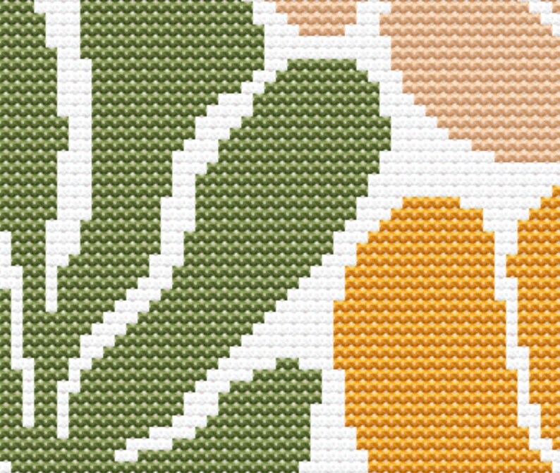 Retro Modern Floral Cross Stitch Sewing Embroidery Pattern Instant DMC ...