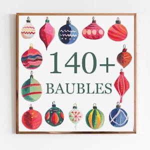 140+ kerstballen Kruissteek naaien Modern borduurpatroon Instant DMC downloaden Kerstkunstwerk Cadeau-idee Boomversieringen