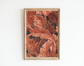 William Morris Acanthus Cross Stitch Sewing Modern Embroidery Pattern DMC Classic Artwork Art Needlework Embroidery Cottagecore