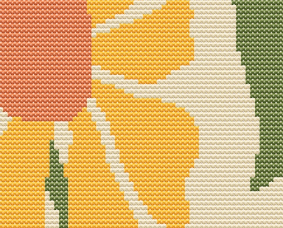 Retro Modern Floral Cross Stitch Sewing Embroidery Pattern Instant DMC ...