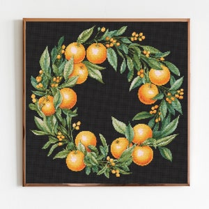 Dunkel Orange Blumenstrauß Blumenstrauß Kreuzstich Nähen Moderne Stickerei Stickmuster Instant DMC Download Blumenstrauß Hochzeit A