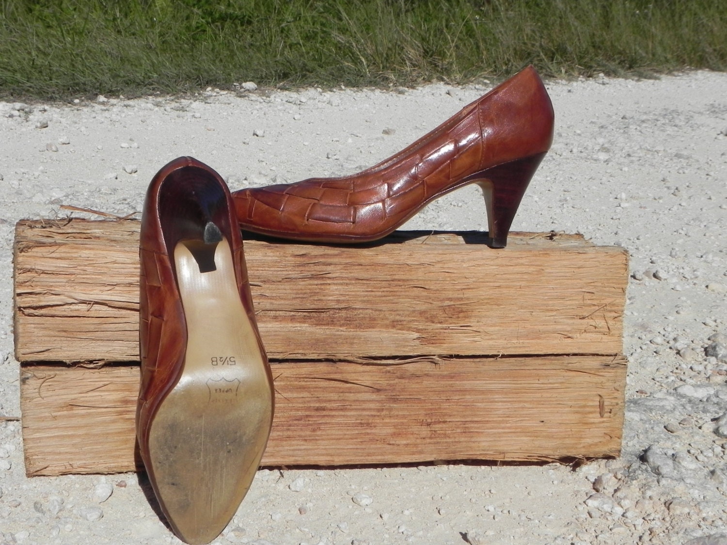 basket weave pumps