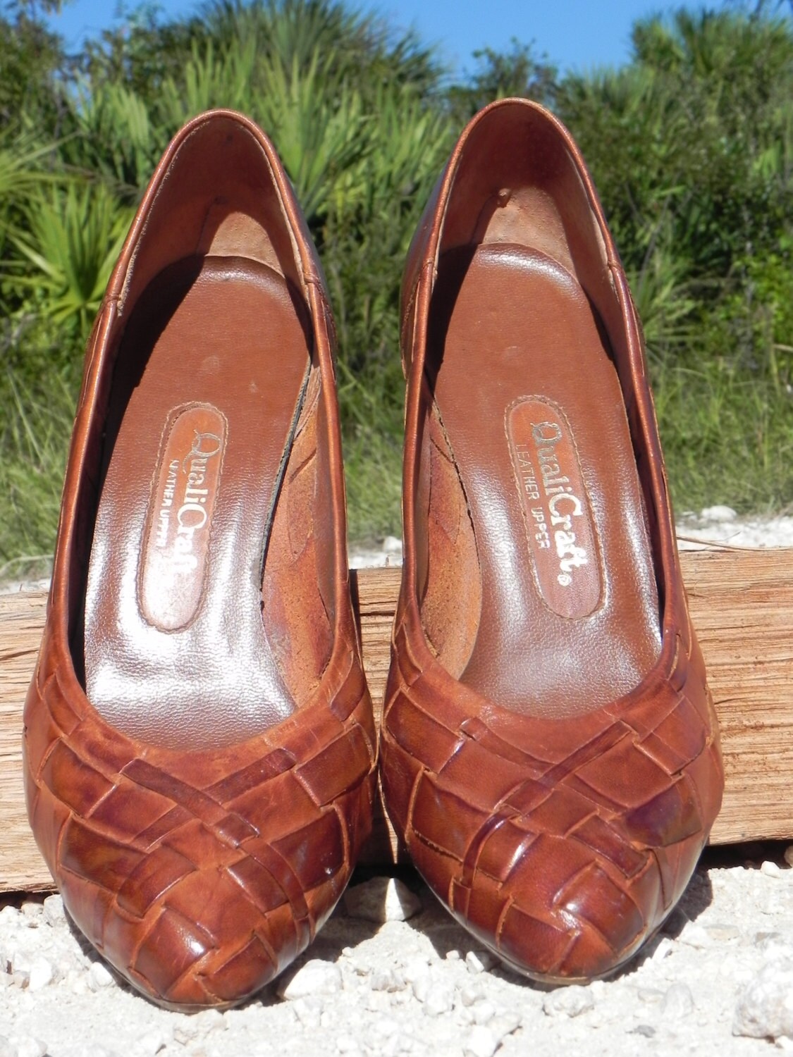 basket weave pumps