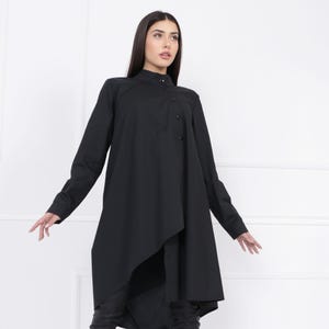 black high low shirt dress Buy Globus Women Black Shirt Collar Cuffed Sleeves Pleated High-Low Hem Loose Fit A-Line Dress Online