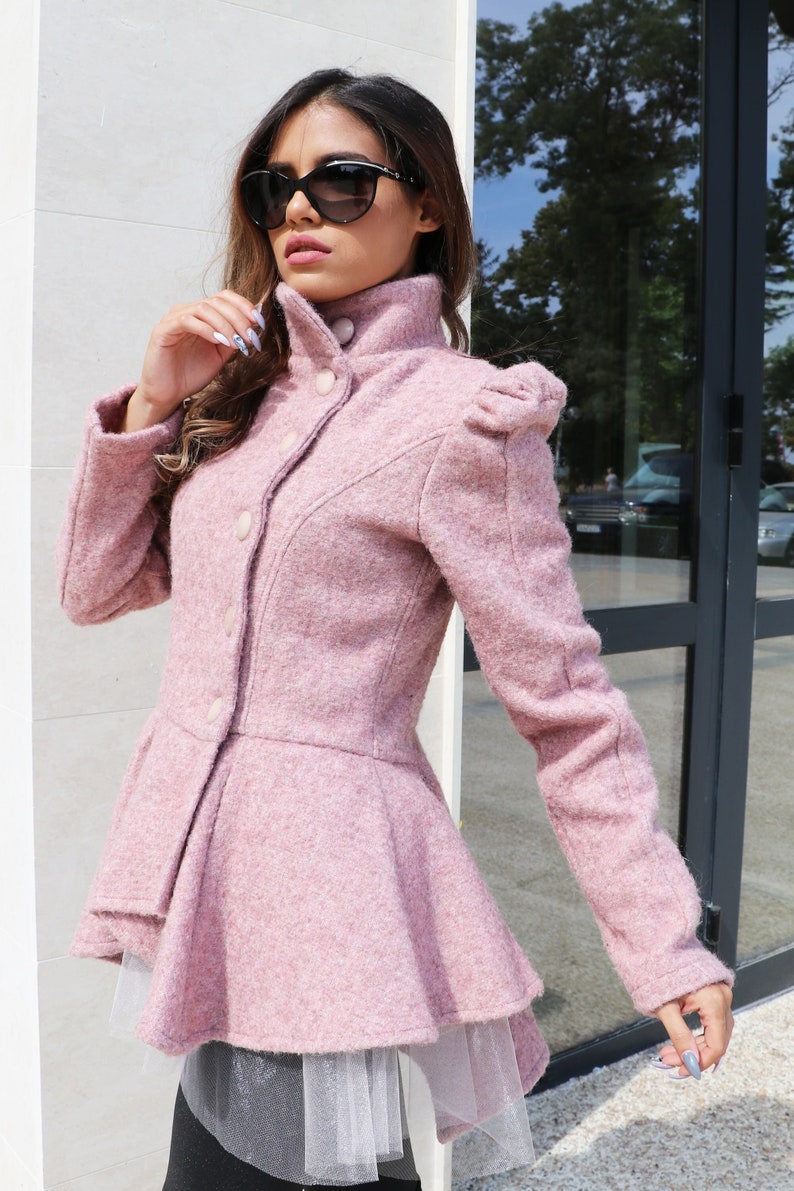 pink wool coat canada