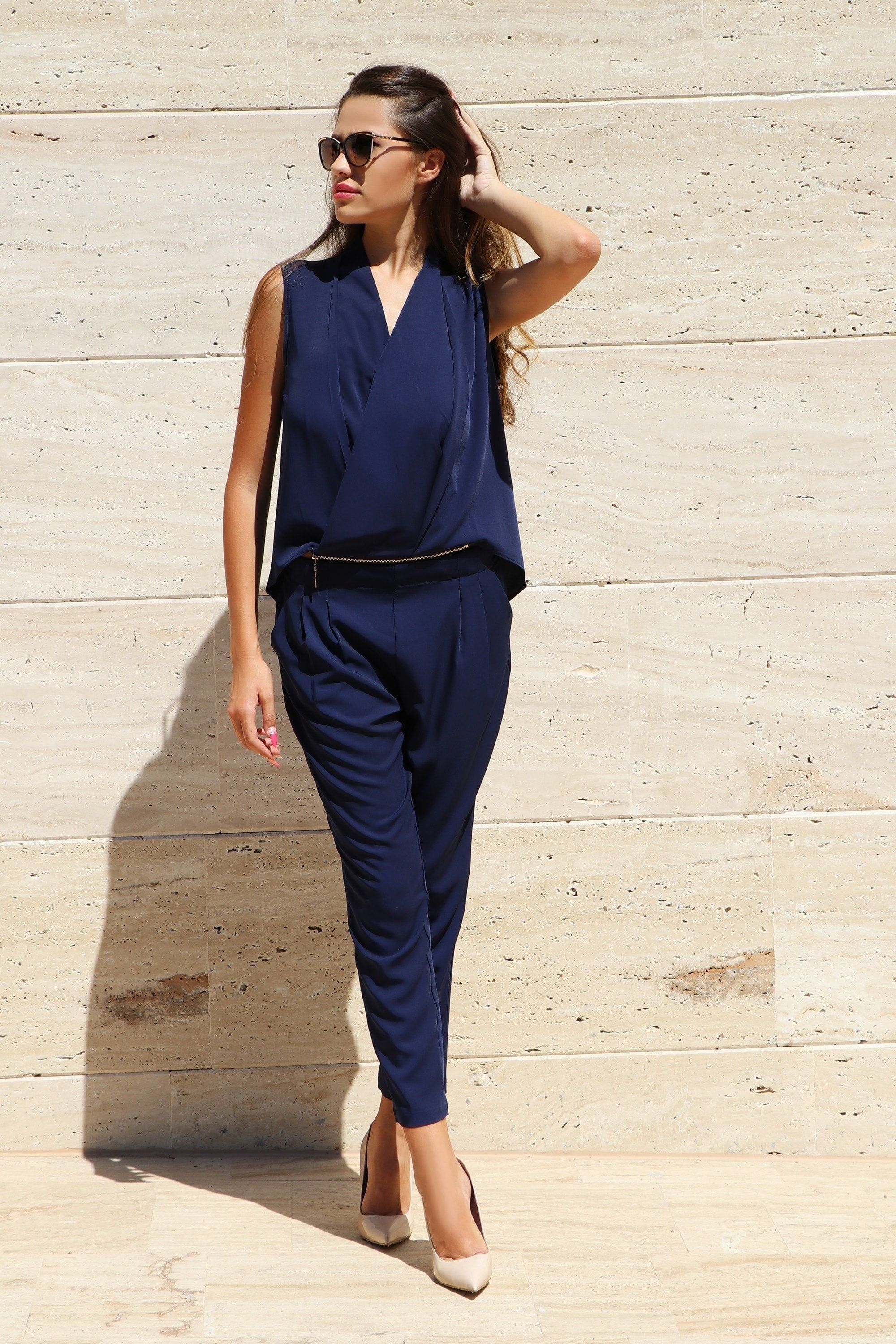 22 Navy Blue Romper And Jumpsuit Outfits - Styleoholic