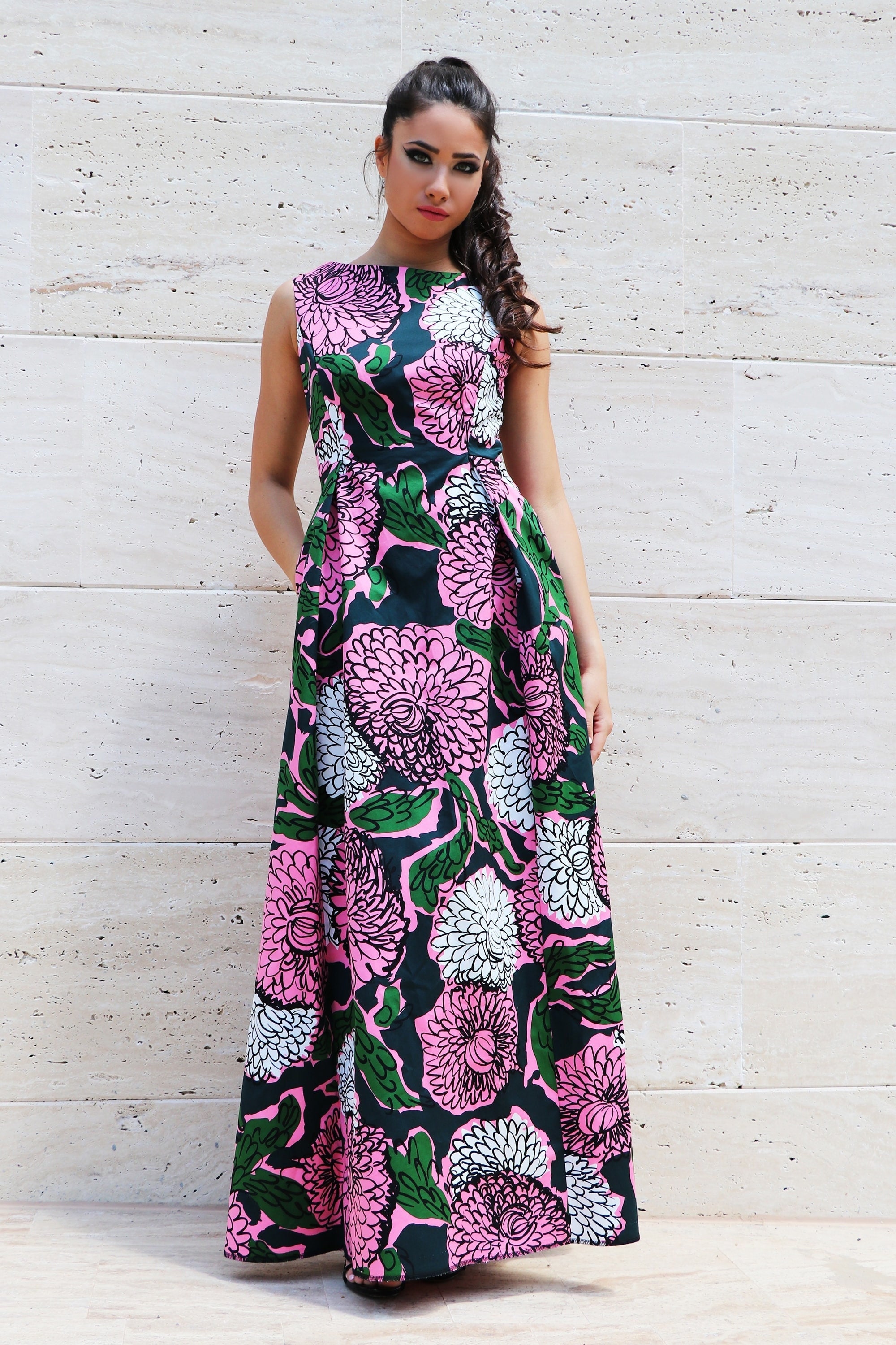 Floral Maxi Dress Sleeveless Dress for Special Occasion - Etsy