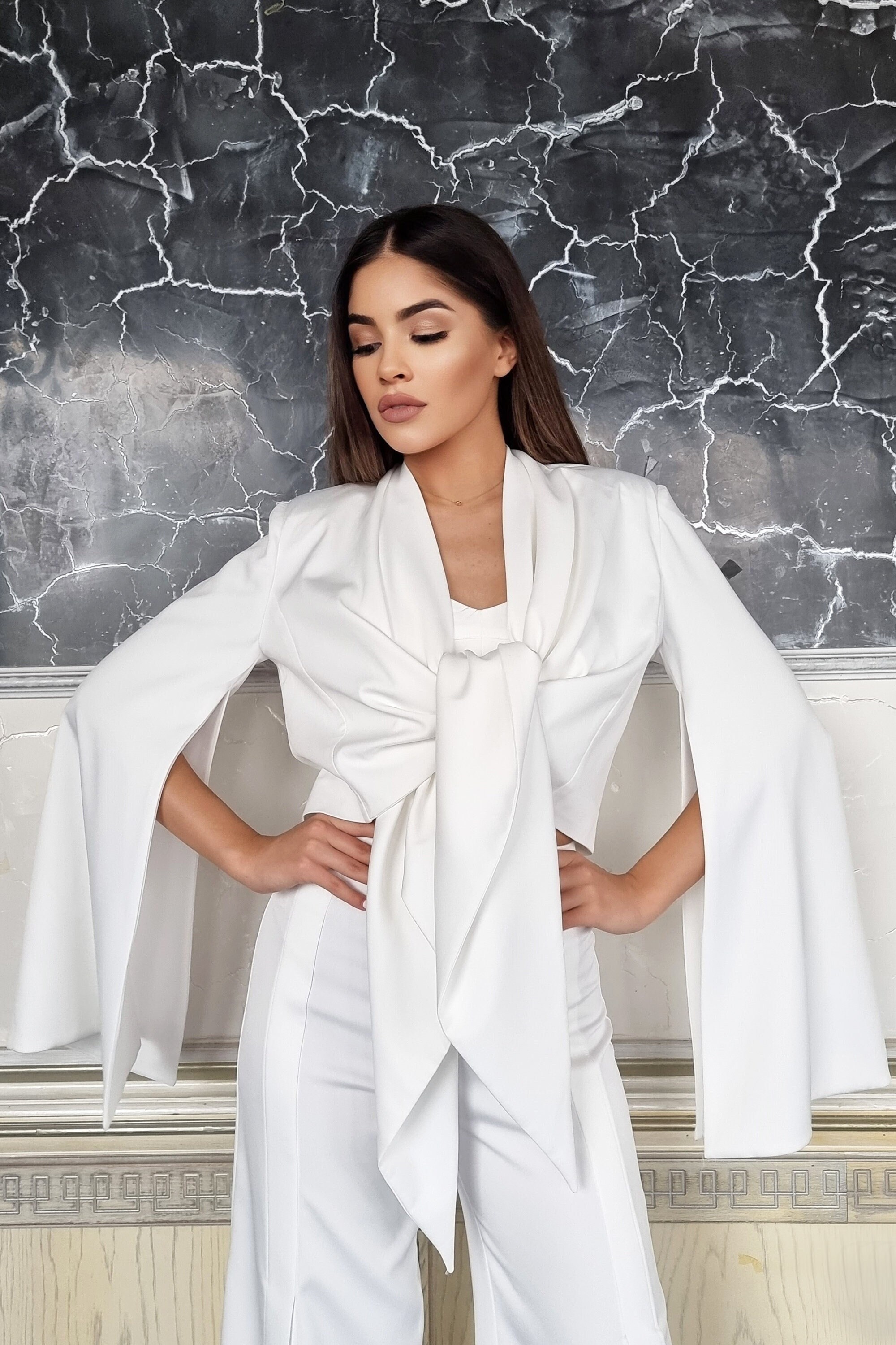 Fulidngzg Giacca Leggera Donna, Curvy Con Risvolto Primaverile Autunno Blazer Cotone Taglie Forti Cerimonia Coprispalle Maniche Lunghe Bianca Giacche Elegante Tinta Unita Cardigan Regular Fit