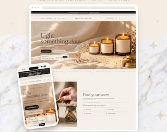 Candle Shopify Theme 2.0, Home Fragrance Website Template, Candle Store with Scent Quiz & Gift Box Builder, Personalized to Your Brand