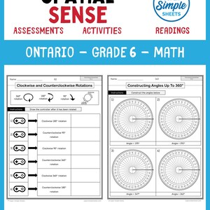 Grade 6 Ontario Math Spatial Sense Unit | Printable Worksheets & Google Slides