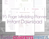 printable wedding planner instant download ultimate wedding