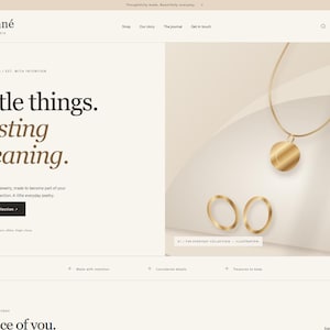 Handmade Jewelry WordPress Theme – WooCommerce Shop Template – Minimalist Jewelry Store Website – Artisan Small Business Theme – Artisané