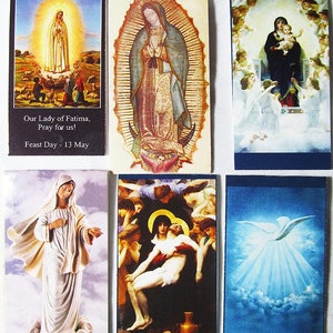 6 Bookmarks - Magnet Bookmarks of the Religious series (BO-04) 6 in ea packet, magnetic, Bookmark,Blessed Virgin Mary image 1