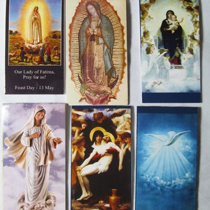 6 Bookmarks - Magnet Bookmarks of the Religious series (BO-04) 6 in ea packet, magnetic, Bookmark,Blessed Virgin Mary image 8