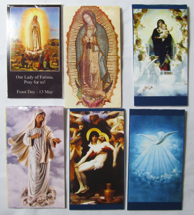 6 Bookmarks - Magnet Bookmarks of the Religious series (BO-04) 6 in ea packet, magnetic, Bookmark,Blessed Virgin Mary image 3